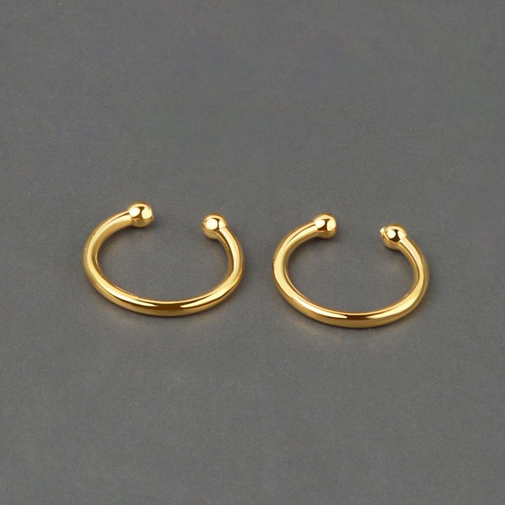Stainless Steel Minimal Hoop Earrings For Woman Cubic Zirconia Piercing Earring Fashion Korean Unusual Jewelry