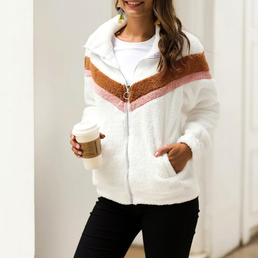 fuzzy pullover jacket