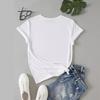 Spot Women's Summer T-Shirt Printed Fashion Casual Cute Short Sleeve Women's Eye Printed Short Sleeve T-Shirt