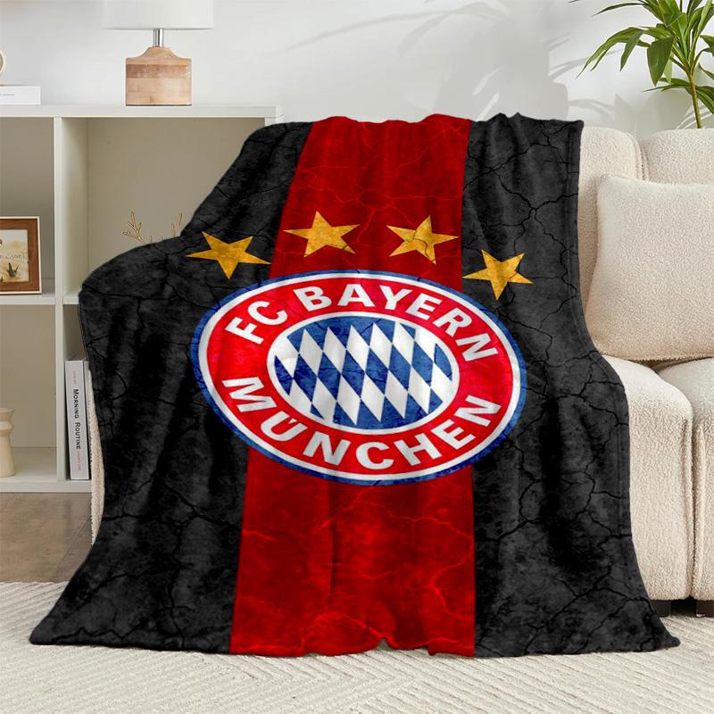 1PC Football Club Neon Cityscape Flannel Blanket Gift, Suitable for Both Men And Women, Soft Ideal for Beds And Sofa, Birthday Or Christmas Gift