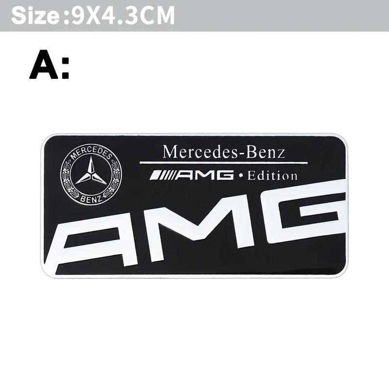 AAVV1 Car Aluminum Sticker Emblem Badge Decals Accessories For Mercedes-Benz A/B/GLA/CLA Smart AMG W108 W124 W126 W140 W168 W169 W176