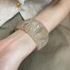Bohemian Irregular Wide Bracelet Smudging Retro Hand Ring Creative Acrylic Bangle  Friend Gift