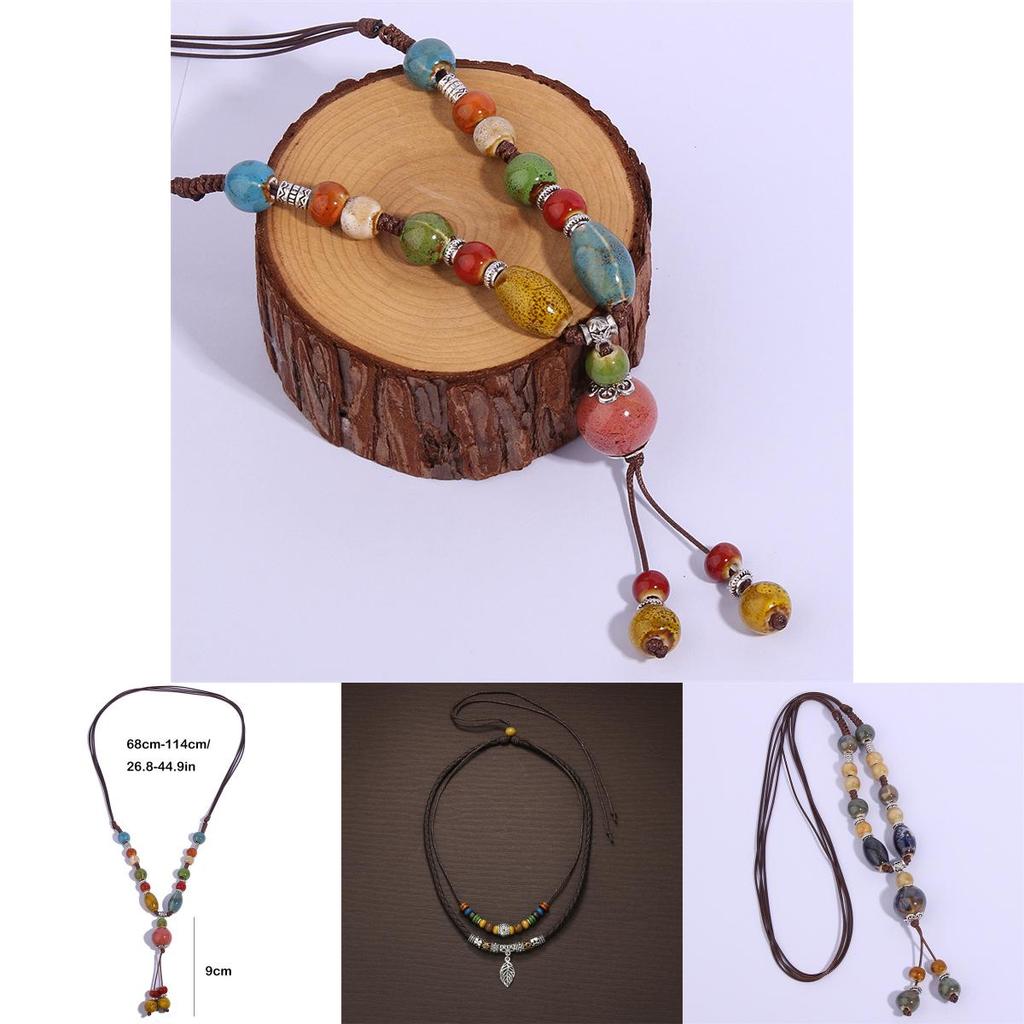 Geometric Beaded Necklace With Shell And Starfish Elements For Fashionable Women