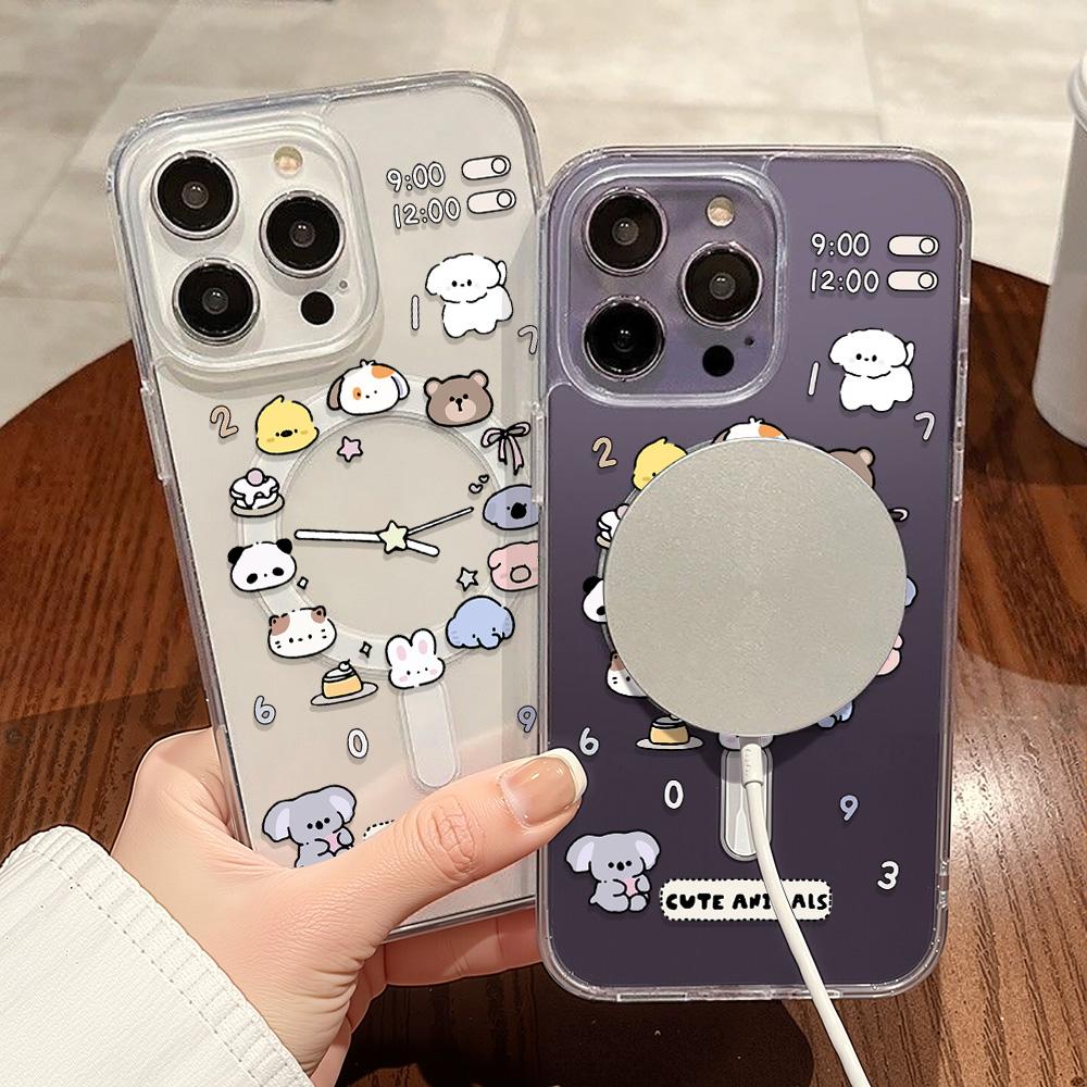 Magnetische Handyhülle für iPhone 12 14 16 17 Pro 17 16 15 14 13 12 Pro Max 12 13 14 15 16 Hochwertige Stoßfeste Hülle Vollständiger Schutz Niedlicher Stil
