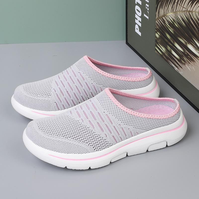 Spring and Autumn Flying Weaving Hollow Large Size Low Help Sleeve Driving Shoes Baotou Drag
