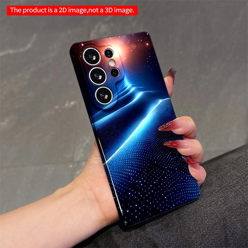 2DFlat Samsung Phone Case Cosmic Wave Light Flow Applicable To Galaxy S22 S23 S24 S25ULTRA S26 A12 A13 A14 A15 A16
