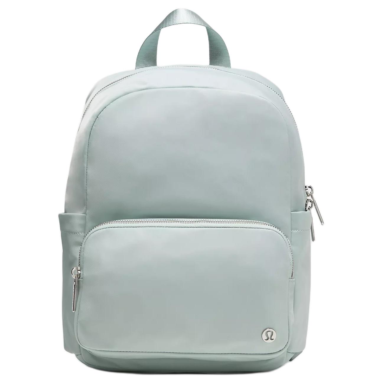 Lululemon Everywhere Petit Backpack 11.5L Solid Design Nylon Women Backpacks Pelican Oak Silver LU9CZPS-074915 Pelican & Transparent & Oak & Silver