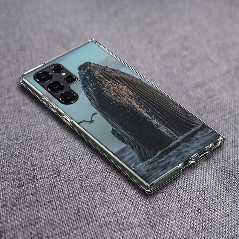 

Spectacular Humpback Whale Phone Case For Samsung Galaxy S24 S23 S21 S20 FE S22 S26 Ultra S25 Edge S10 Plus Cover Clear TPU Capa Samsung S24 FE