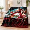Evil Dead Ash Williams Flannel Throw Blanket Soft Warm Cozy For Sofa Bed Indoor Home Bedroom Use