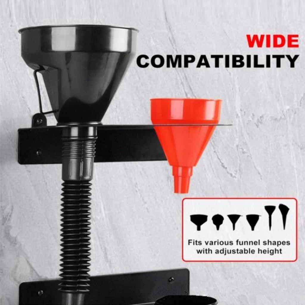 Oil Funnel Storage Rack 2 Pieces Organizer Storage Rack Wall Mount Stand For Camping Shed Breakroom Workshop Home Trailer