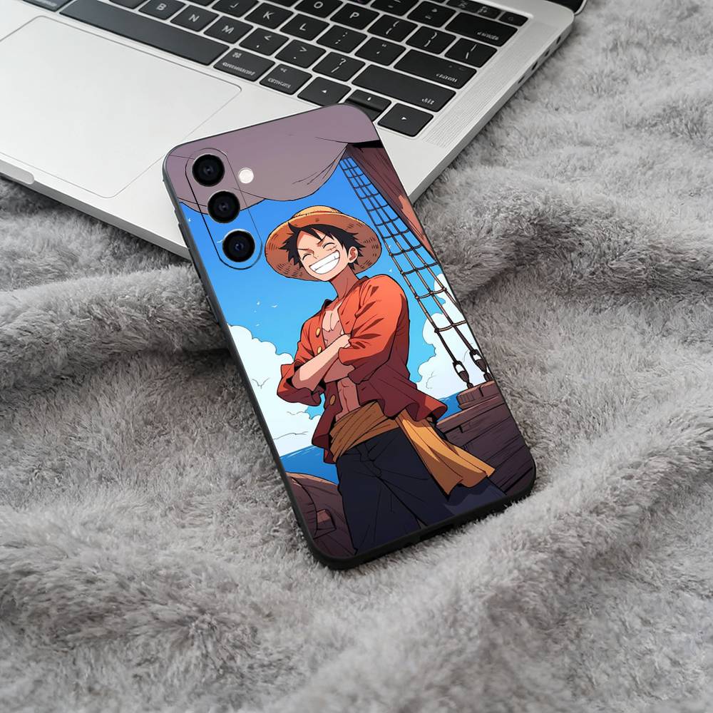 Popular Anime One Piece Phone Case For Samsung Galaxy A73,A71 A72,A70,A53,A52,A51,Soft Silicone Black Cover