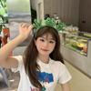 1Pc Funny Frog Cartoon Cute Headband Crown New Plush Big Eyes Headband Women'S Face Wash Headband Children'S Hair Accessories