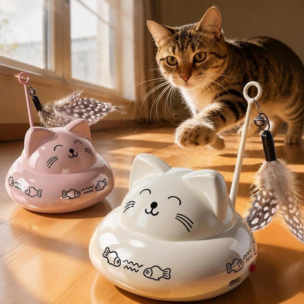 Wiederaufladbares Automatisches Katzenspielzeug Universelle Räder Interaktives Katzenspielzeug Elektrischer Katzen-Teaser Für den Innenbereich