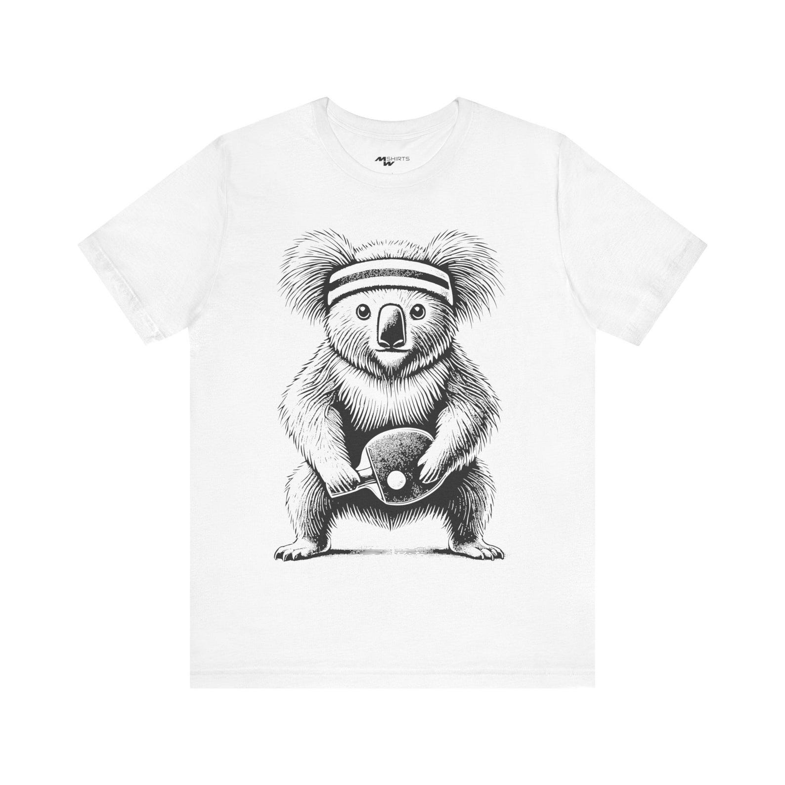 Koala Playing Ping Pong T-Shirt, Perfect Sports Apparel Gift 3XL