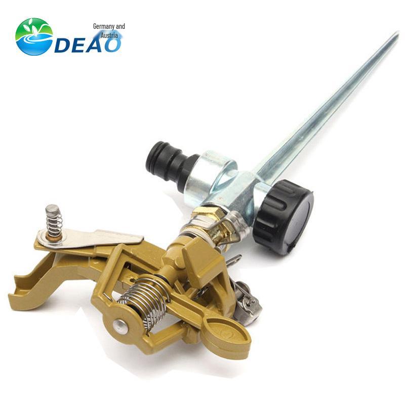 Horticultural Tripod Sprinkler: Large Round Rotating Nozzle for 360° Irrigation and Concrete Curing.