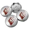 4Pc 56mm 60mm Car Wheel Center Cap Stickers Hub Covers Badge Decal Accessories For Audi Sline A1 A2 A3 A4 A4L A5 RS RS3 RS4 RS6