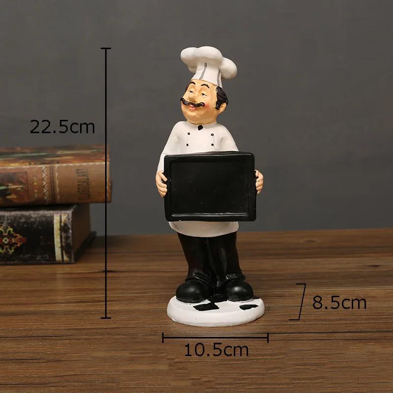 Bearded Chefs Creative Figures Statue Desk Decoration Professional Chef Character Resin Sculpture Ornaments Modern Home Decor