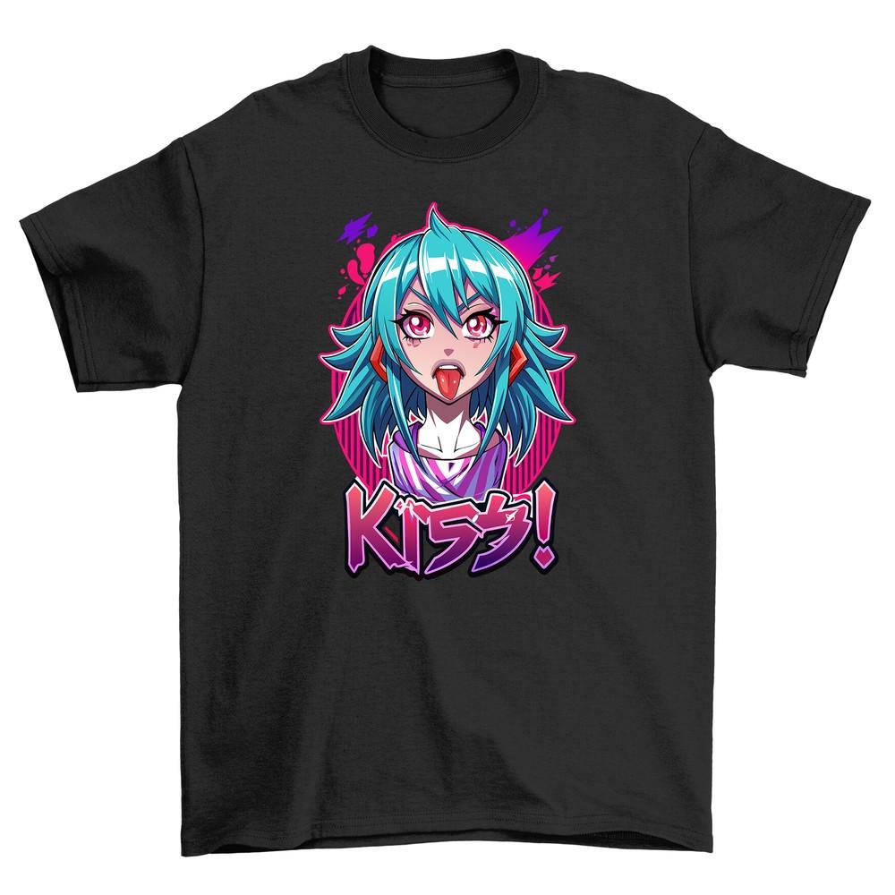 

Kiss Anime t-shirt - Funny and Kawaii! 100% Cotton, Cute Anime Girl Design. Perf XL
