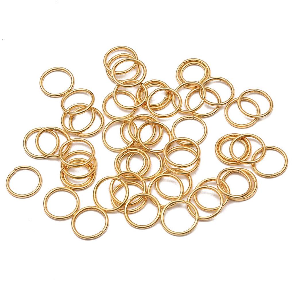 Single Loop Open Jump Rings for DIY Bracelets, Necklaces, and Earrings - Jewelry Making Accessories, Metal C and O Rings.