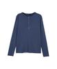 MICHIKO LONDON SPORTS Soft Jersey Henley Neck Long Sleeve