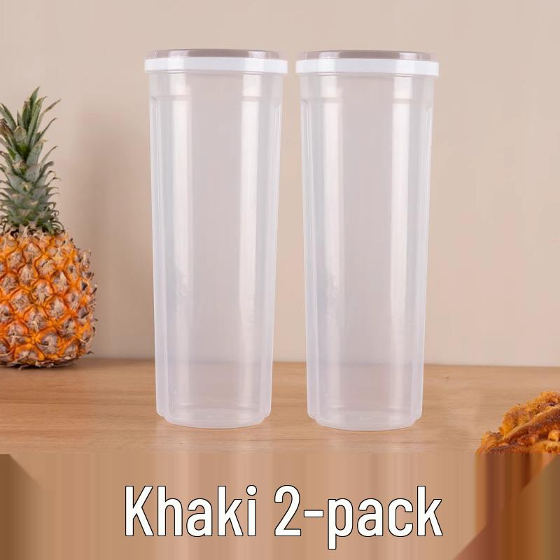 Whole Grain Airtight Hanging Noodle Storage Jar with Transparent Lid - Plastic Fresh-Keeping Box