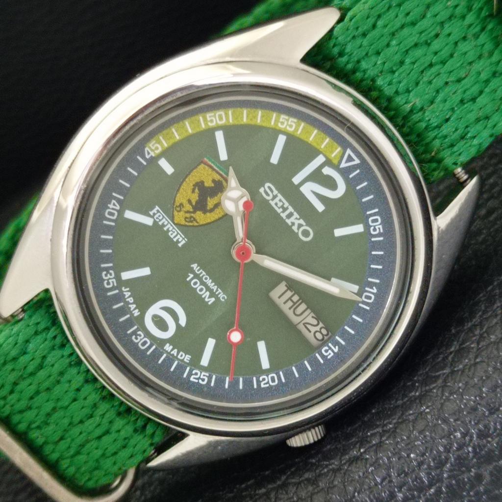 

ВИНТАЖНЫЕ МУЖСКИЕ ЧАСЫ SEIKO AUTOMATIC 7009A JAPAN С ЦИФЕРБЛАТОМ FERRARI a700506-5 R203-a700506