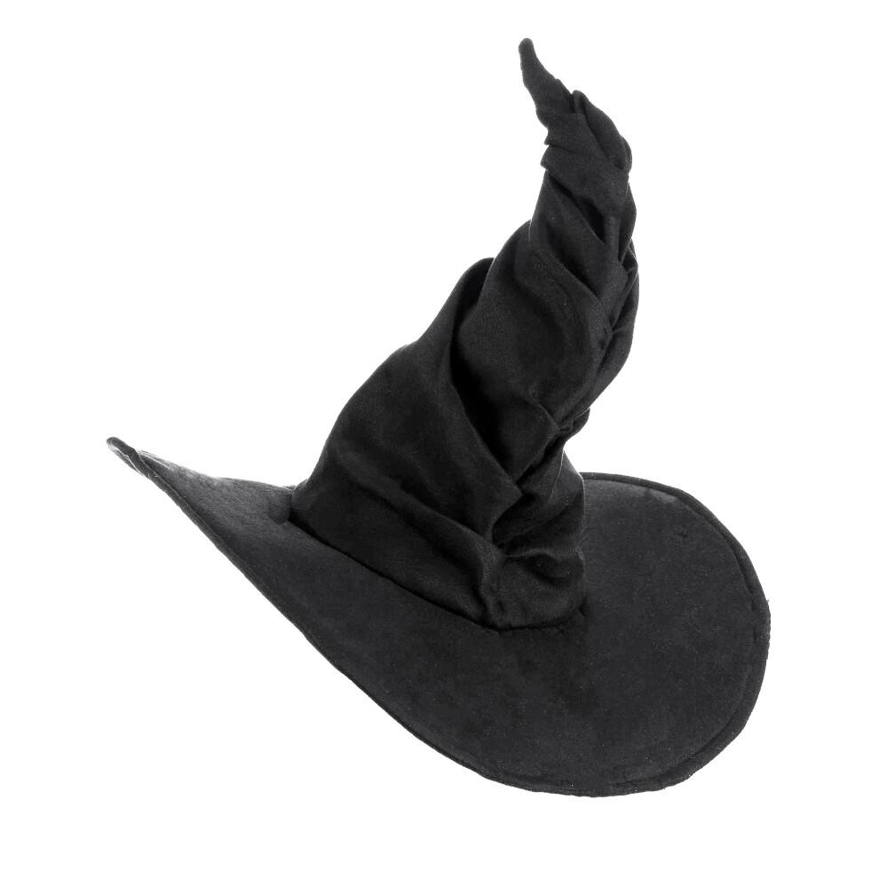 Adult black velvet witch hat