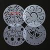 4Pieces/lot Cake Stencils Latte Art Birthday Printing Mold Decorating Wedding Cooking Party Kitchen Pastry Tools Accessories