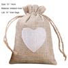 10Pcs Imitation Linen Present Wrapping Bag with Drawstring Anti-deformed New Year Candy Pouch for Party