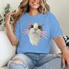 Funny Cat 3D Print Women Casual Crewneck TShirt Women Unisex Harajuku T Shirts Meme Animal Cat Print  Casual Fashion Tshirts