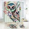 Bathroom Shower Curtain Four-Piece Digital Printing African Animal Waterproof Shower Curtain Shower Curtain Partition Curtain Bath Mat