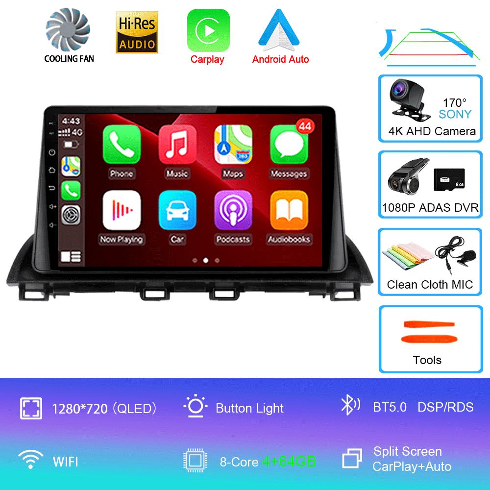 Android 14 Video Player Car Radio For Mazda 3 Axela 2014 - 2019 Multimedia Radio Player GPS Stereo Audio Head Unit 2DIN DVD