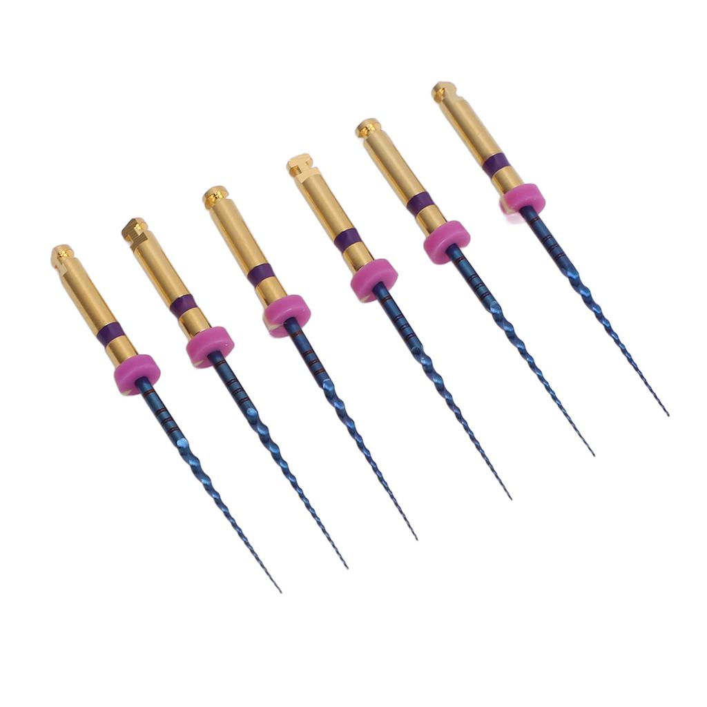 6ks S1 Endodontický pilník set Elastický Velký Zkosený Kovový Endo Kanálkový pilník pro Kliniku Nemocnici 0.98in