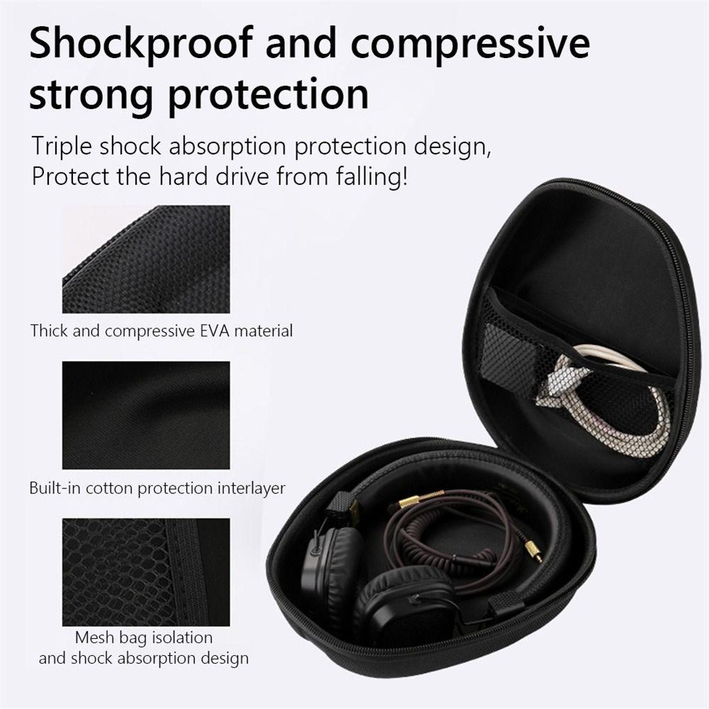 

EVA Headphone Storage Bag Soft Lining Headphone Case Portable Headphone Organizer
