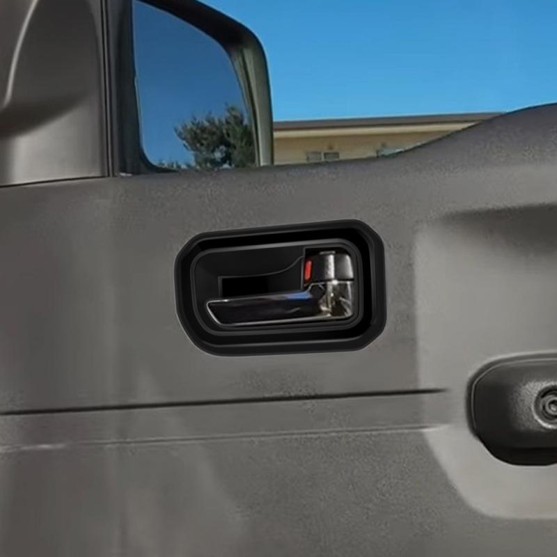 FOR SUZUKI Jimny Nomade 5/SIERRA 3 2025 ABS Carbonfiber black Car Inner Door Handle door Bowl cap Covers Interior Accessories