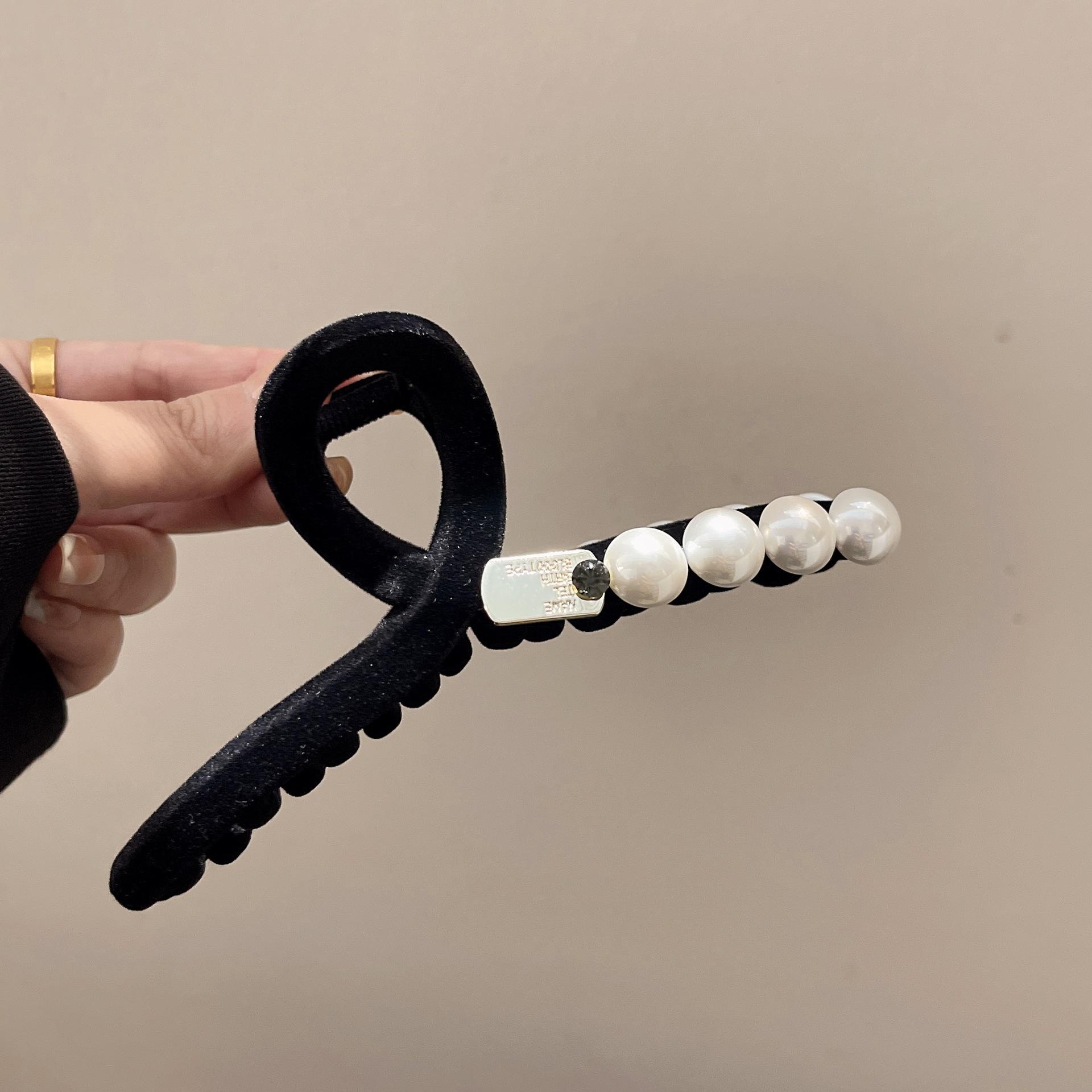 

Винтажная корейская матовая большая заколка-краб для волос женская элегантная жемчужная заколка-краб для волос головной убор женские аксессуары для волос Size fits all