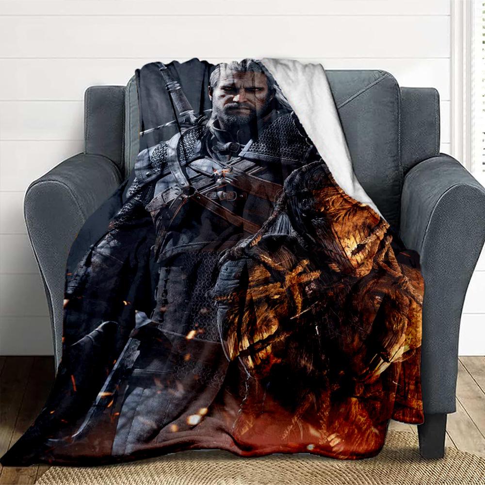 Witcher Flannel Blanket Throw Blanket Soft Warm Sofa Bed Camping Car home Decor Unique Christmas Gift C9302599