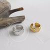 ANENJERY Damenmode-Schmuck, bezaubernder unregelmäßiger Ketten-geometrischer Ring, offener Goldring für Damen und Herren, Party-Geschenk-Accessoires