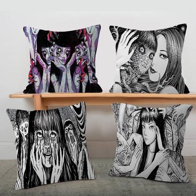 Japanese Junji Ito Tomie Pillow Gift Home Office Decoration Bedroom Sofa Car Cushion Cover Case 45X45
