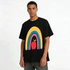 Fun Apple Rainbow Print Casual T-Shirt Pure cotton T-shirt