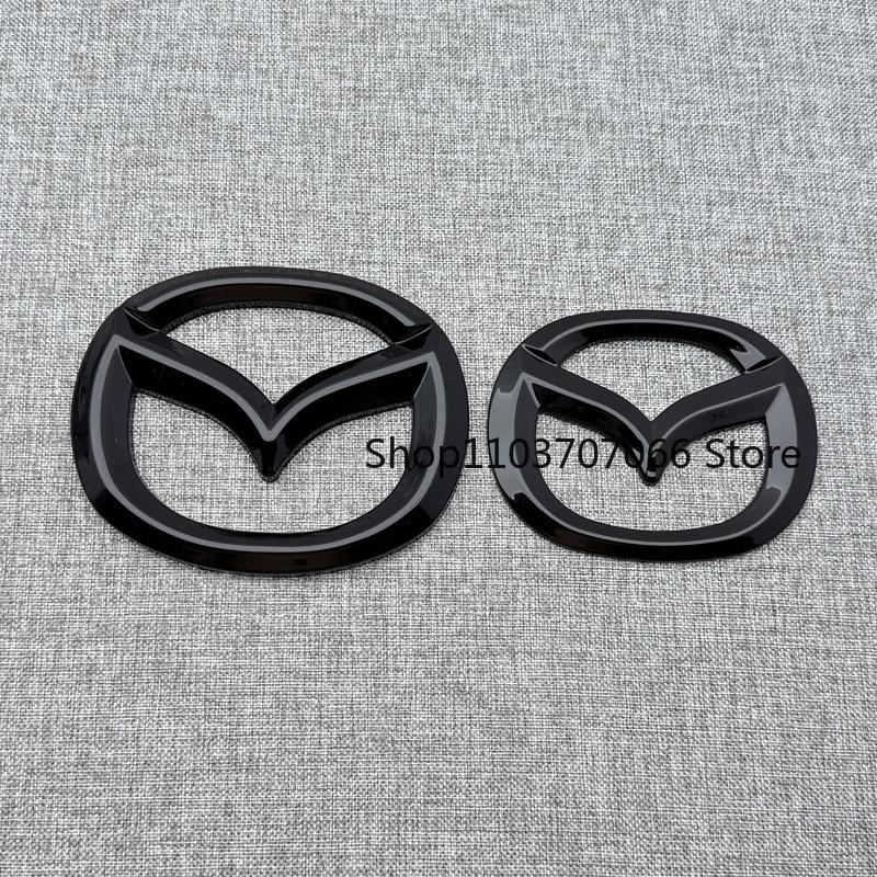 Car Front Grille Badge Trunk Emblem For Mazda 6 Atenza 2017 2018 2019 Glossy black Carbon fiber Head Rear Body Decal Accessories