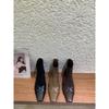 French Maillard brown square head small short boots women's autumn and winter super fire retro small slope heel foreign style thin boots