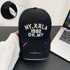 Empty top embroidered letters trendy baseball cap men's big head circumference visor hole hard top versatile cap women