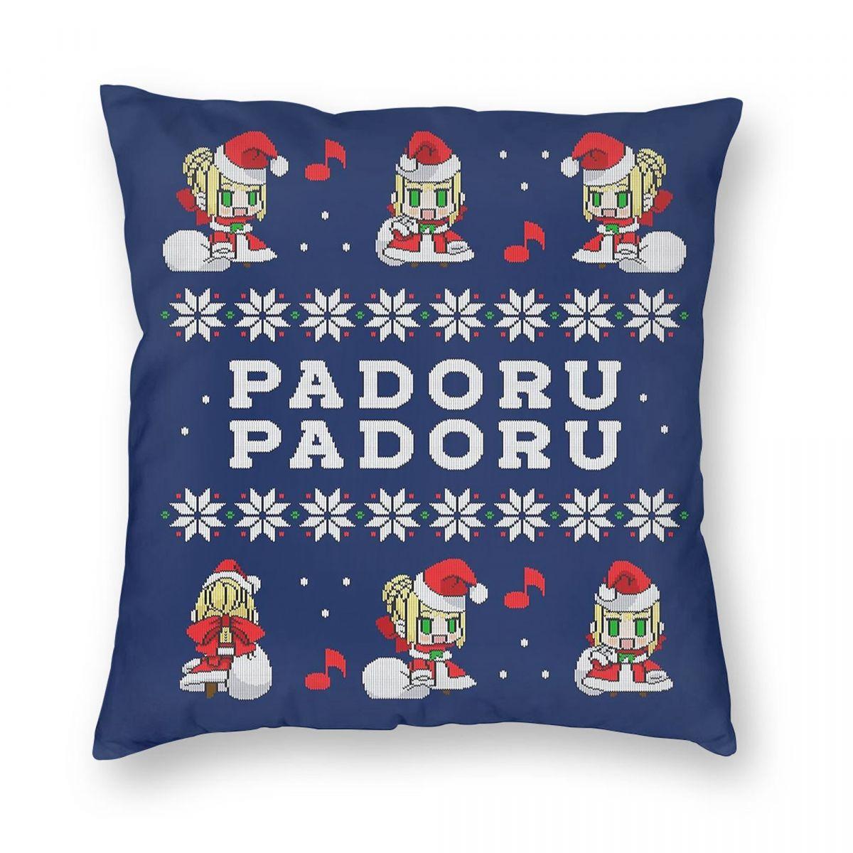 Padoru Padoru Fate Extra Game Square Pillowcase Polyester Linen Velvet Printed Zip Decor Pillow Case Room Cushion Cover 45X45 Peach skin 18*18(CM)-1Pcs