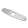 Brushed Finish Sink Faucet Hole Cover 304 Stainless Steel Oval Shaped Faucet Decorative Panel Single Hole Compatible