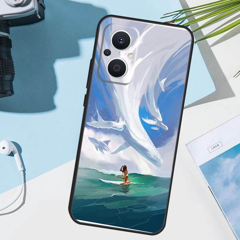 Surfing Art Surf Girl Case For OPPO Reno 13 13F 12 11 F 8T 7 8 10 Pro OPPO Find X8 X6 X3 Pro X5 Lite Cover Funda