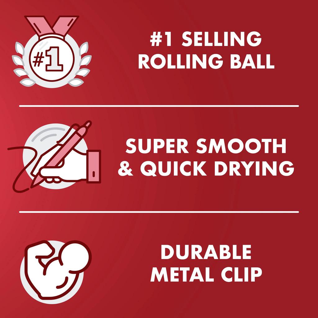 PILOT V5 RT Retractable Liquid Ink Ballpoint Extra Fine Black 6 Pens Refillable, Pen, (0.5mm), Ink, (13613)