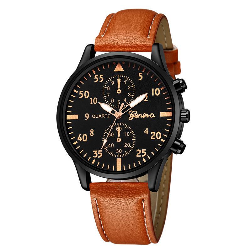 Men's Watch High-end Hong Kong Style Fashion Watch Fashion Versatile Quartz Watch High-end Watch Men's Watch Set