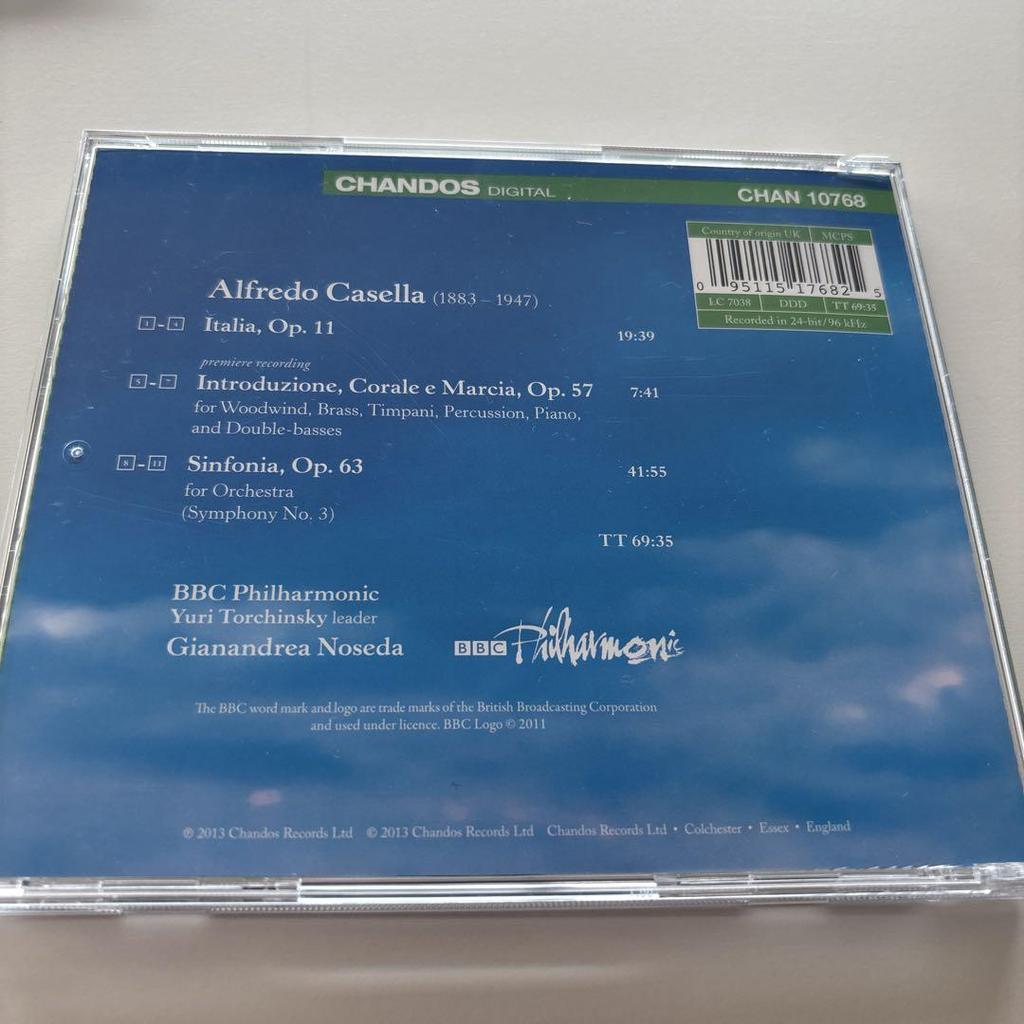[USED] Casella Symphony No. 1, No. 3, etc. Noseda