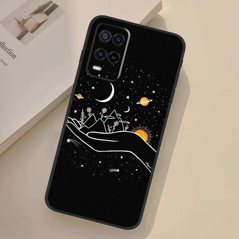 Étoiles Constellations Soleil Lune Coque Pour Oppo A5 Pro A15 A17 A57 A77 A18 A38 A58 A78 A98 A96 A76 A16 A94 A74 A54 A40 A60 A80
